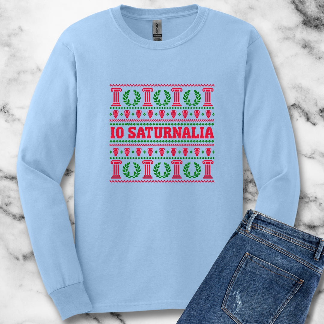 Io Saturnalia Ugly Sweater Unisex Long Sleeve Tee