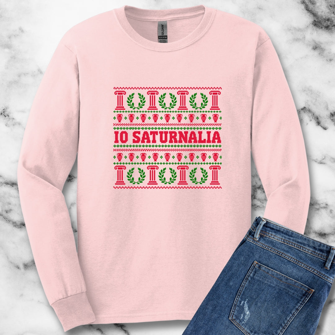 Io Saturnalia Ugly Sweater Unisex Long Sleeve Tee