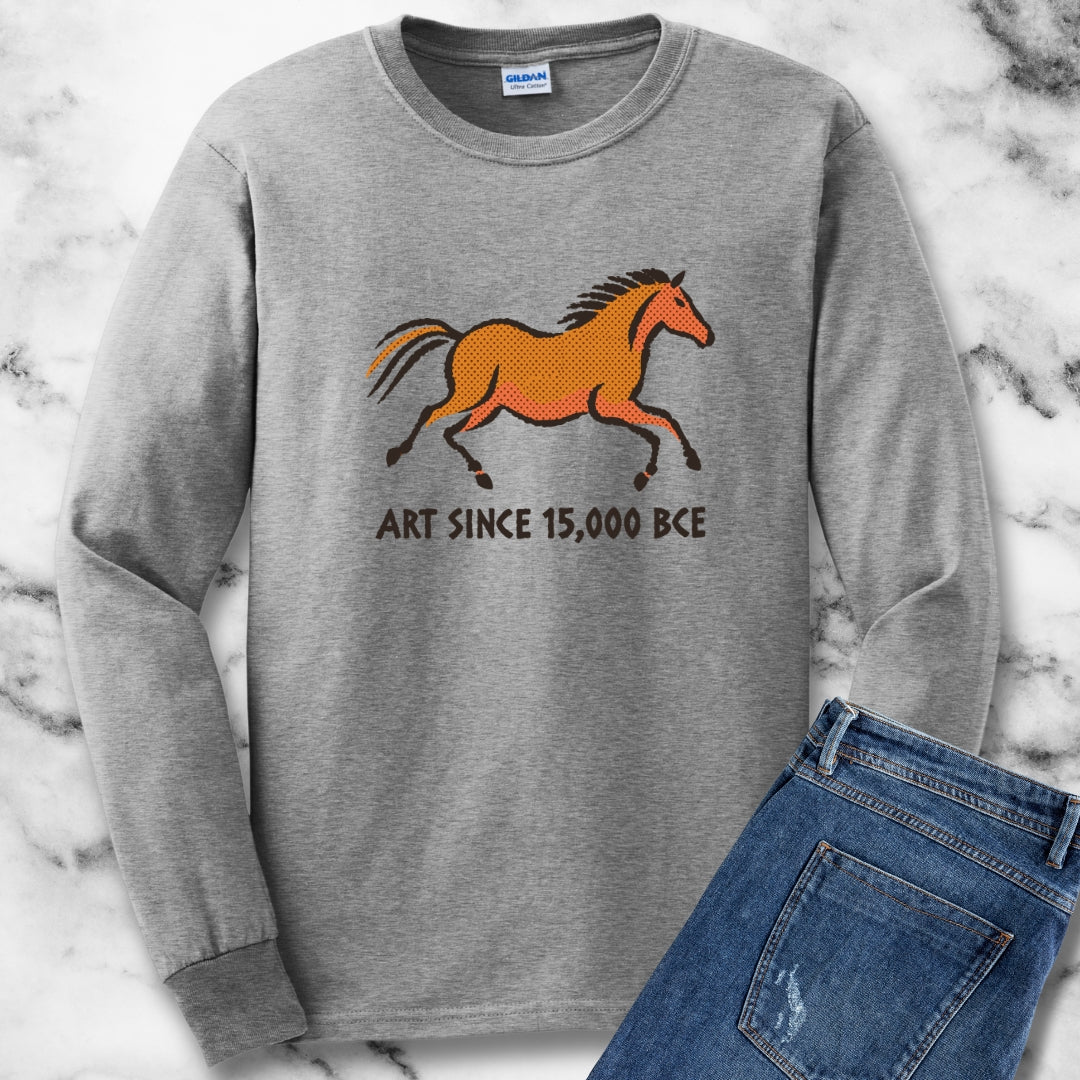 Lascaux Horse Art Since 15000 BCE Unisex Long Sleeve Tee