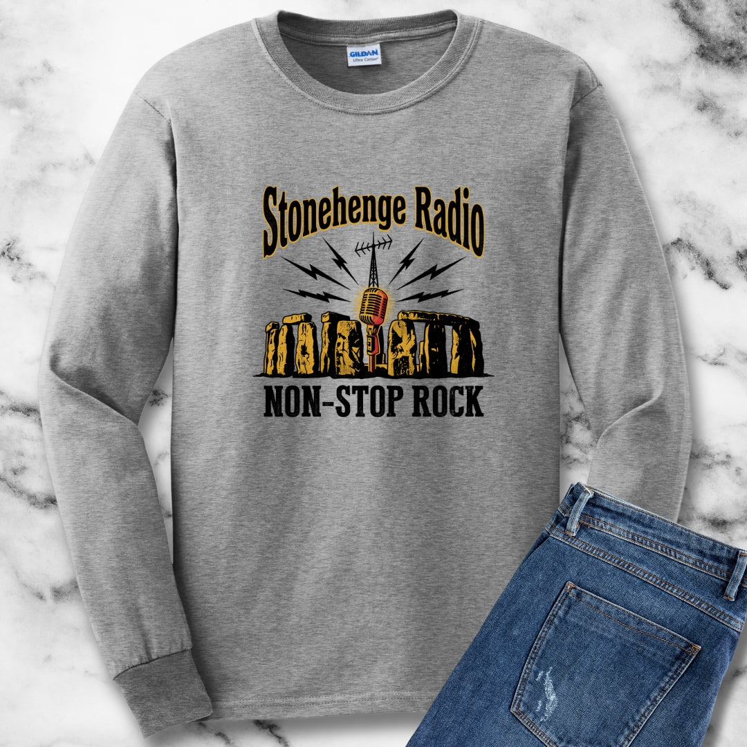 Stonehenge Radio Non-Stop Rock Unisex Long Sleeve Tee