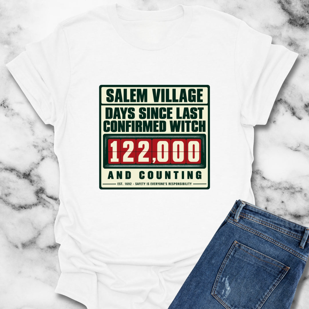 Salem Village Days Since Last Witch T-Shirt