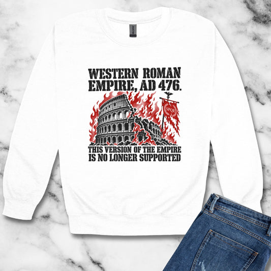 Western Roman Empire No Longer Supported Unisex Heavy Crewneck Sweatshirt