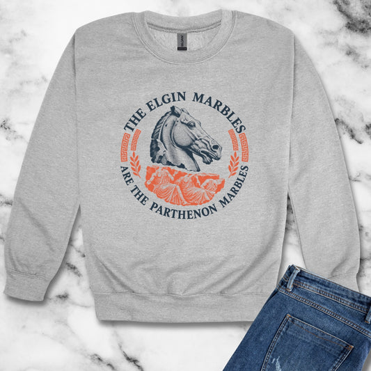 Elgin Marbles Are Parthenon Marbles Unisex Heavy Crewneck Sweatshirt