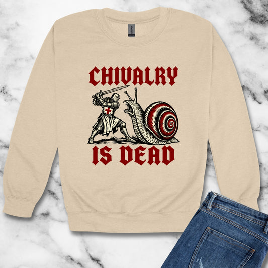 Chivalry Is Dead Unisex Heavy Crewneck Sweatshirt