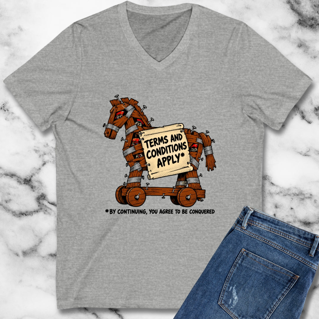 Trojan Horse Terms and Conditions V-neck