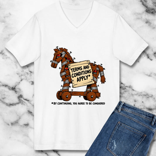 Trojan Horse Terms and Conditions V-neck