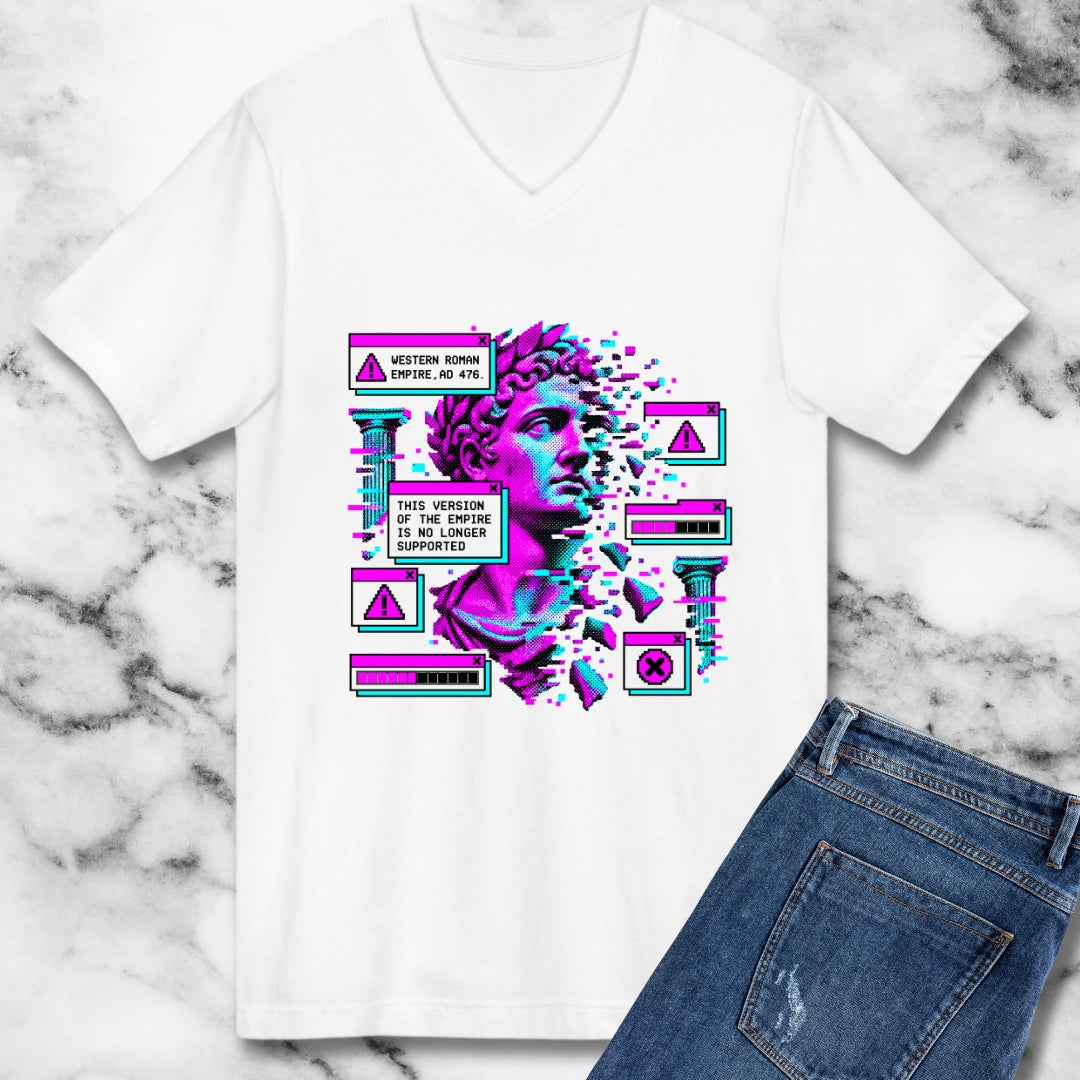 Western Roman Empire Vaporwave V-neck