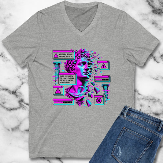Western Roman Empire Vaporwave V-neck