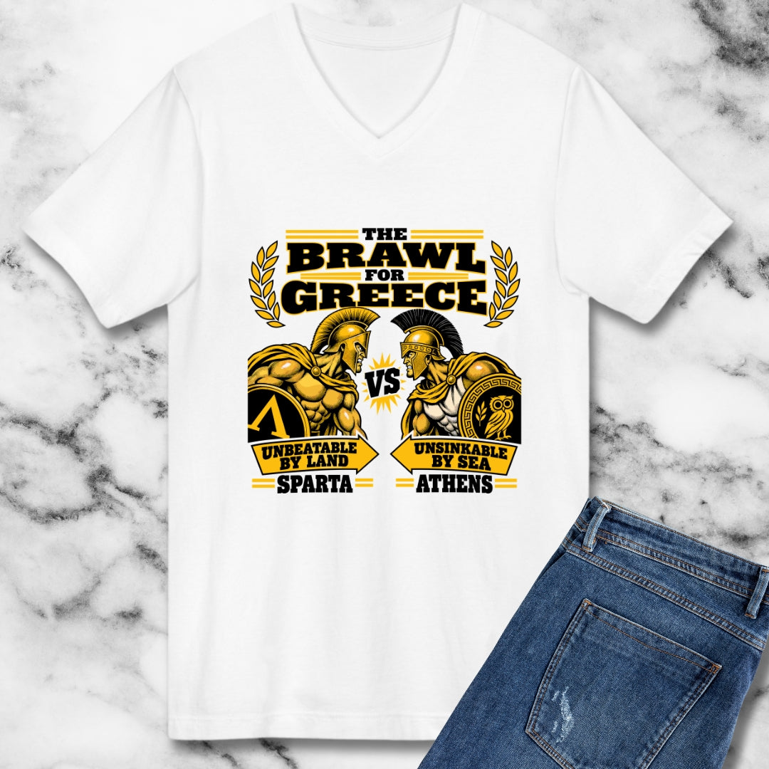 Brawl For Greece V-neck