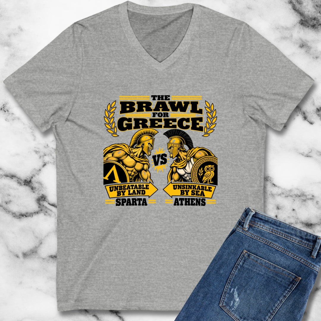 Brawl For Greece V-neck