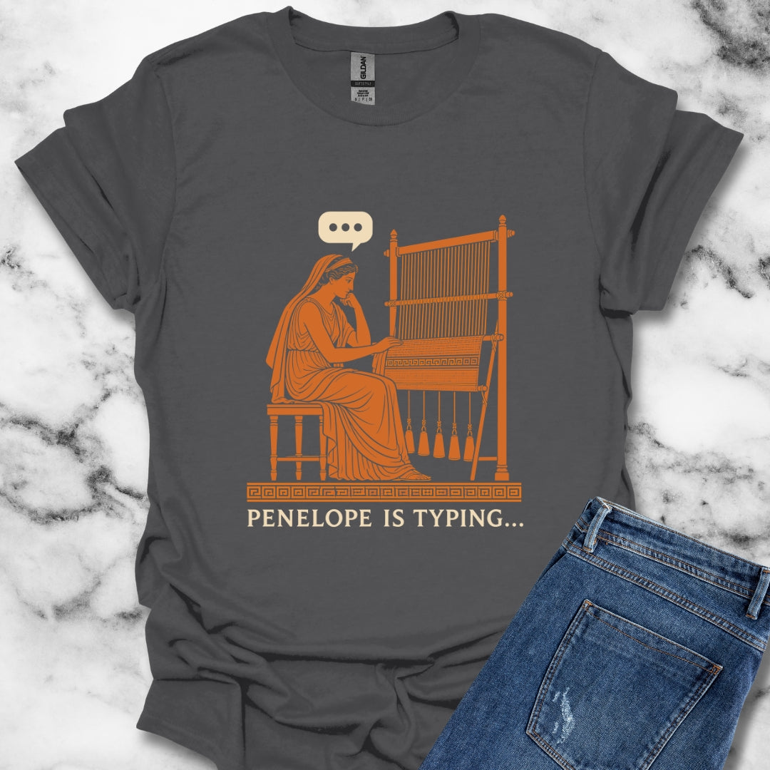 Odysseus Penelope Is Typing Red Figure T-Shirt