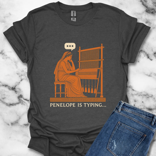 Odysseus Penelope Is Typing Red Figure T-Shirt
