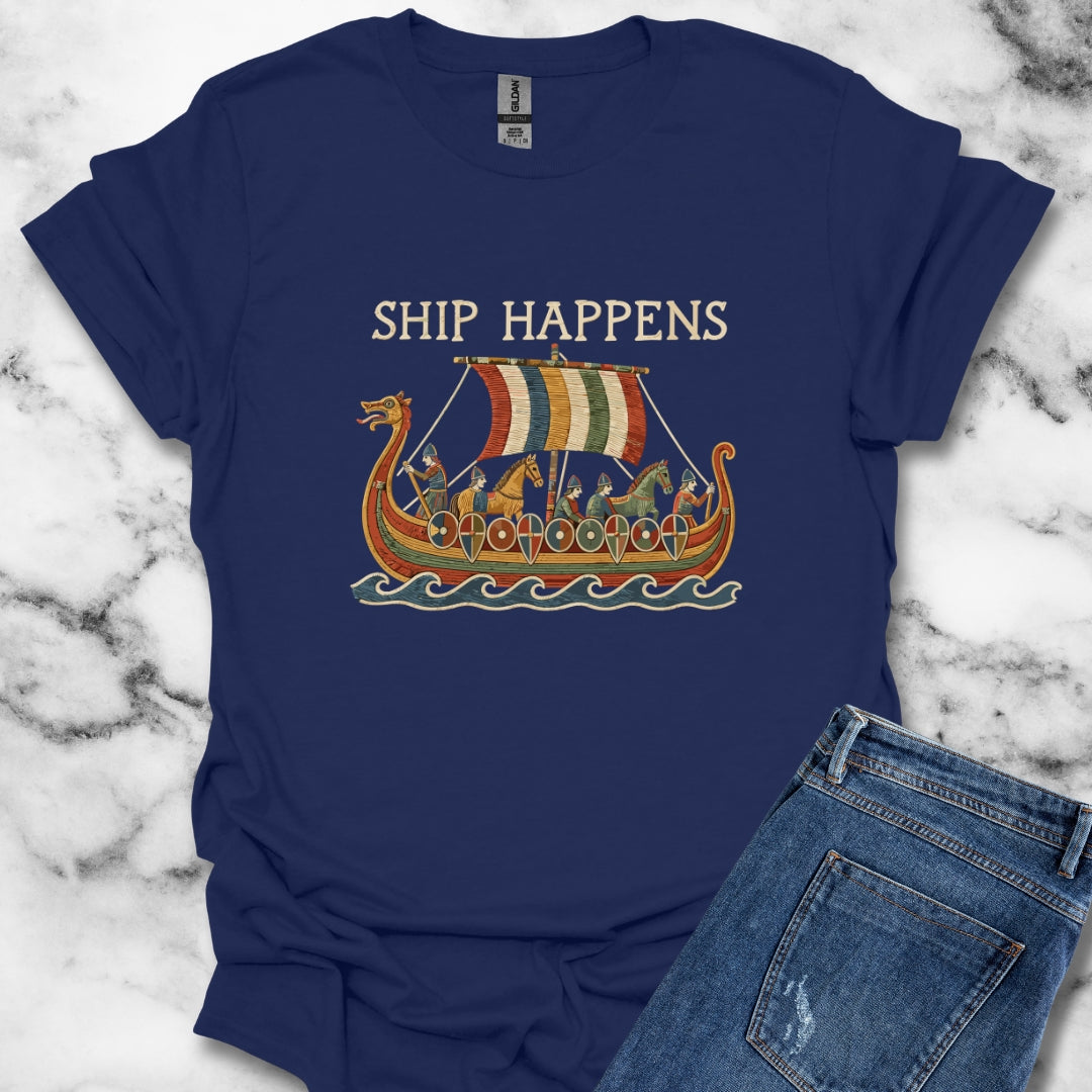 Bayeux Ship Happens Tapestry T-Shirt