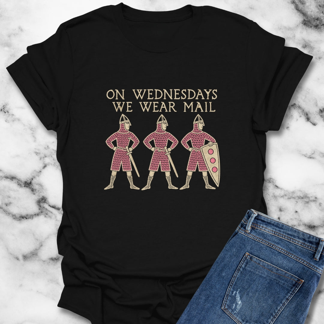 On Wednesdays We Wear Mail Tapestry T-Shirt