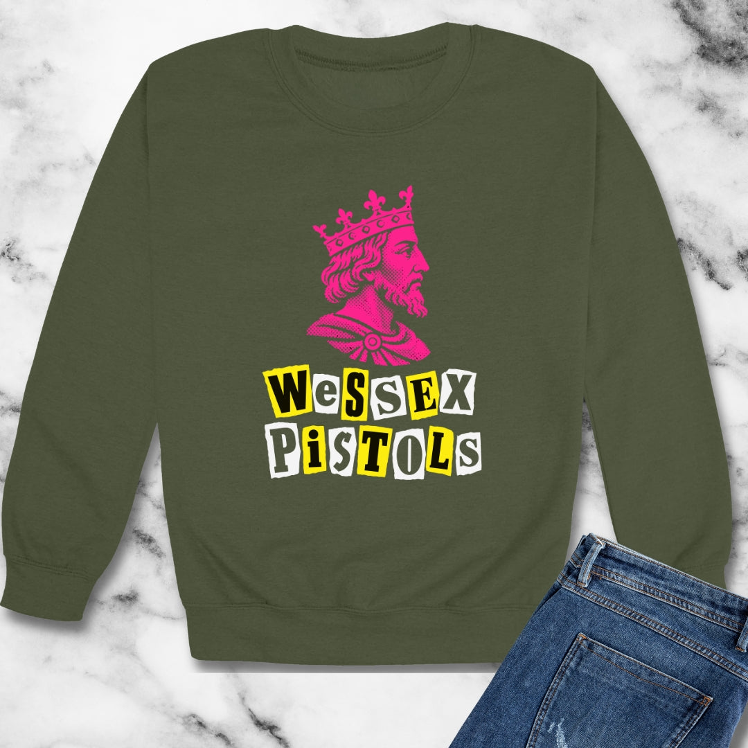 Wessex Pistols Punk Ransom Unisex Heavy Crewneck Sweatshirt