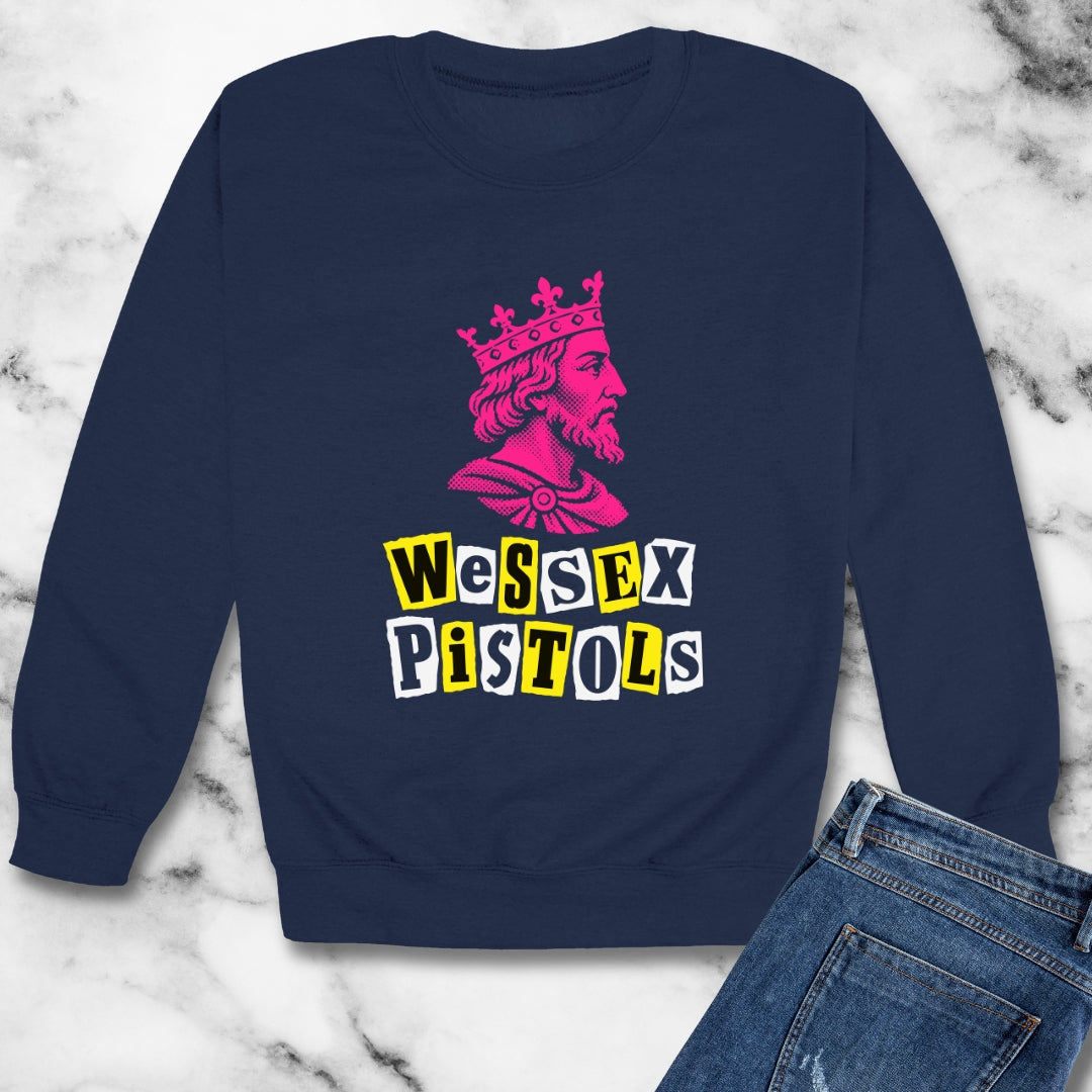 Wessex Pistols Punk Ransom Unisex Heavy Crewneck Sweatshirt
