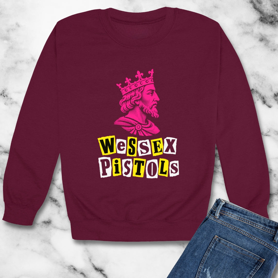 Wessex Pistols Punk Ransom Unisex Heavy Crewneck Sweatshirt