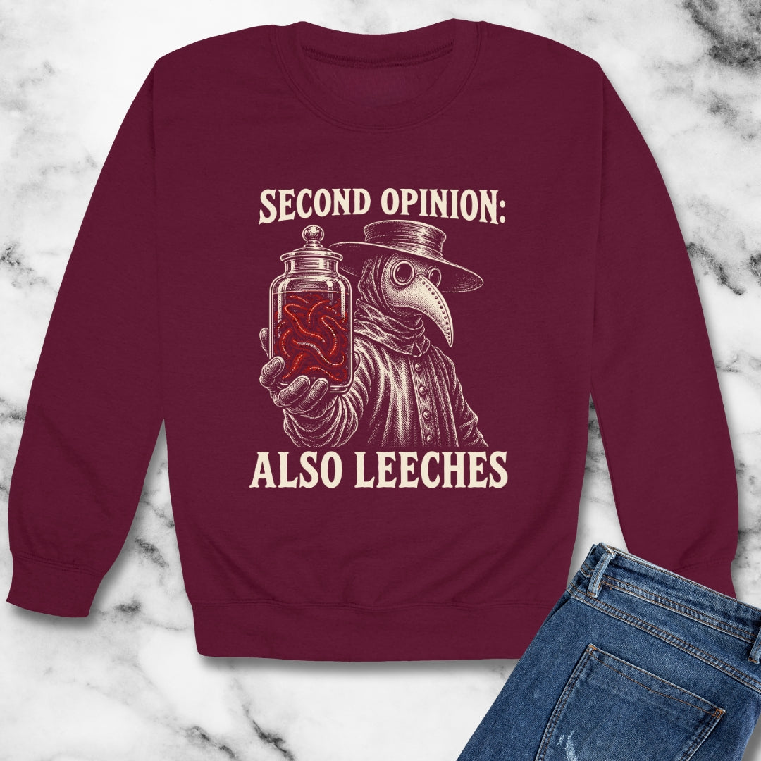 Plague Second Opinion Leeches Unisex Heavy Crewneck Sweatshirt