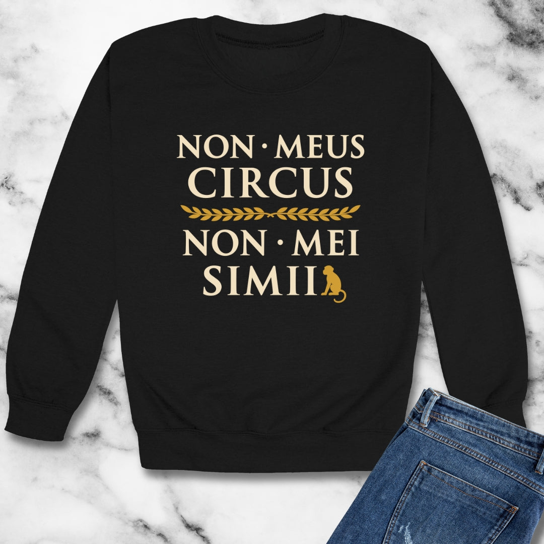 Non Meus Circus Typographic Unisex Heavy Crewneck Sweatshirt