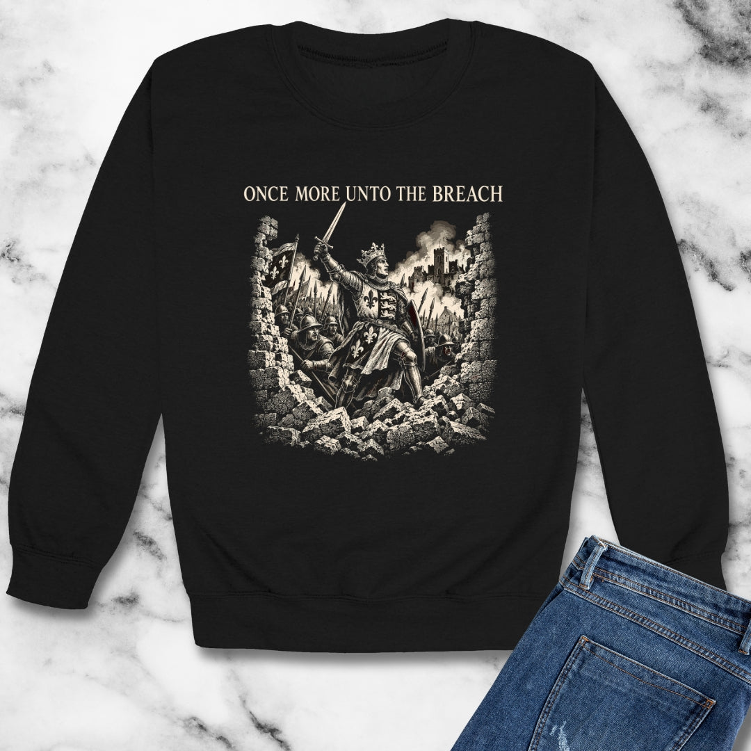Henry V Unto The Breach Engraving Unisex Heavy Crewneck Sweatshirt