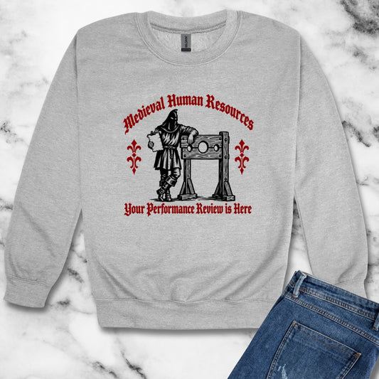 Medieval HR Performance Review  Unisex Heavy Crewneck Sweatshirt