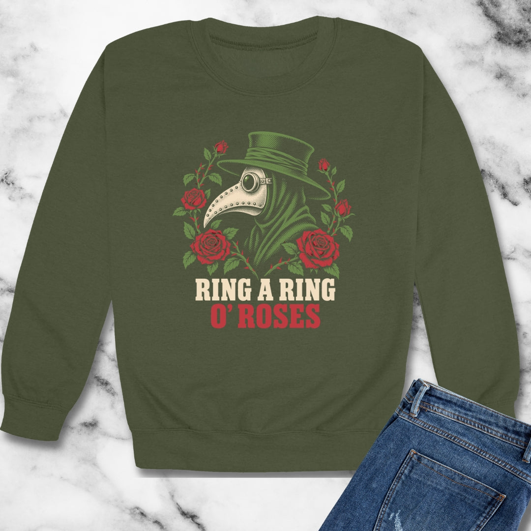 Ring a Ring o' Roses Plague Doctor Unisex Heavy Crewneck Sweatshirt