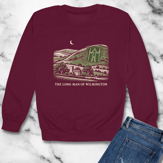 The Long Man of Wilmington Unisex Heavy Crewneck Sweatshirt