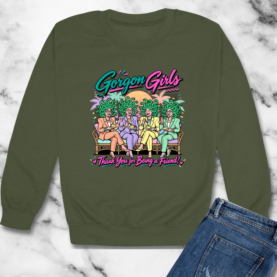 The Gorgon Girls Unisex Heavy Crewneck Sweatshirt