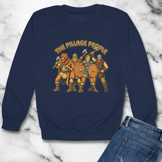 70's The Pillage People Vikings Unisex Heavy Crewneck Sweatshirt
