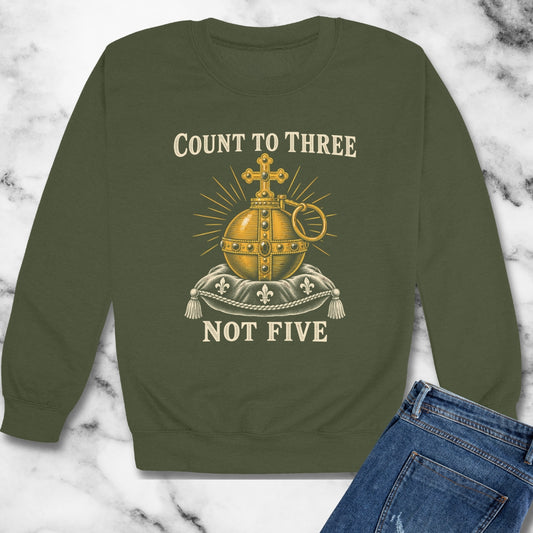 Holy Hand Grenade Count to Three Unisex Heavy Crewneck Sweatshirt
