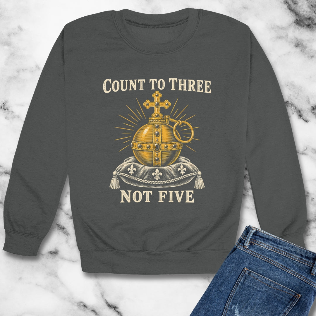 Holy Hand Grenade Count to Three Unisex Heavy Crewneck Sweatshirt
