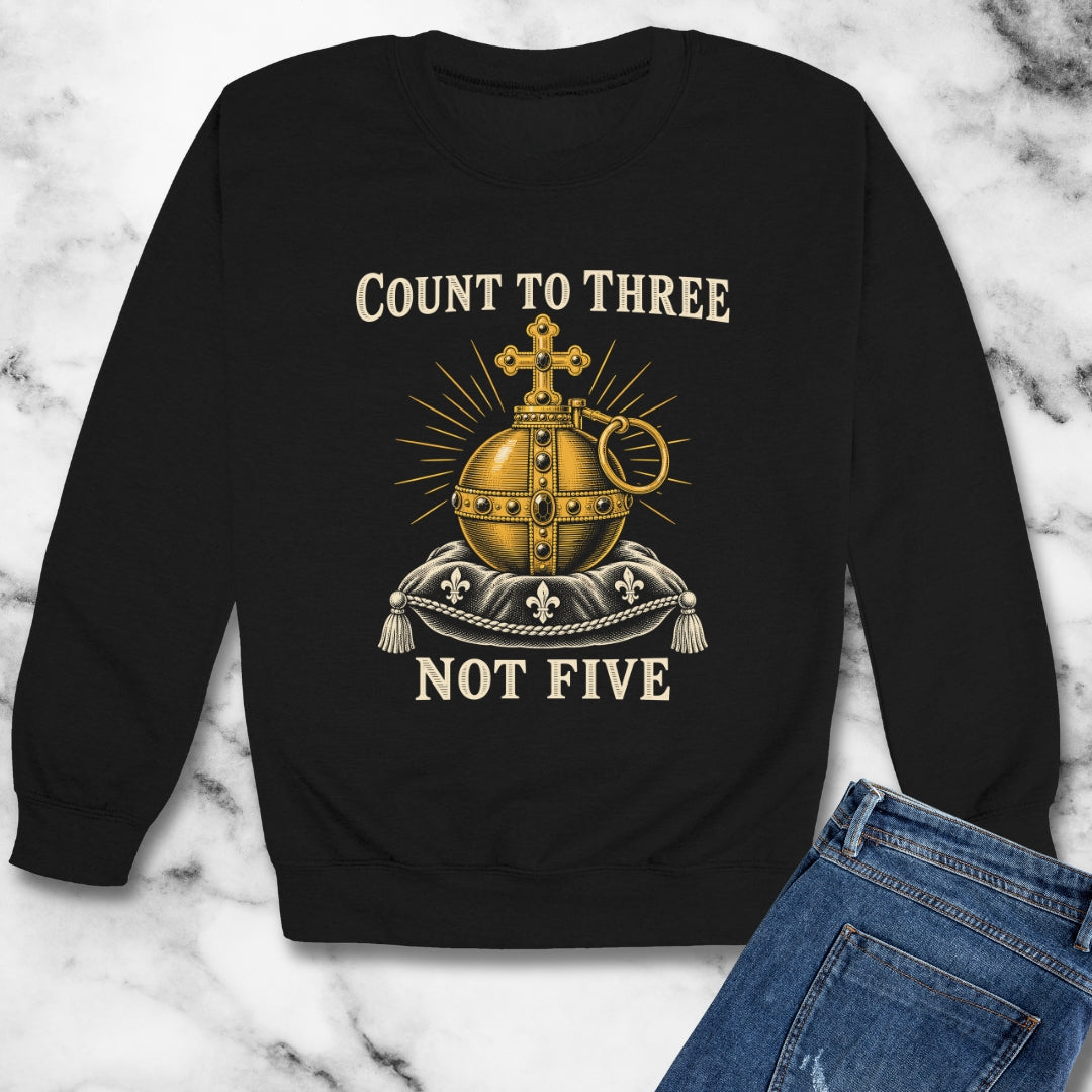 Holy Hand Grenade Count to Three Unisex Heavy Crewneck Sweatshirt