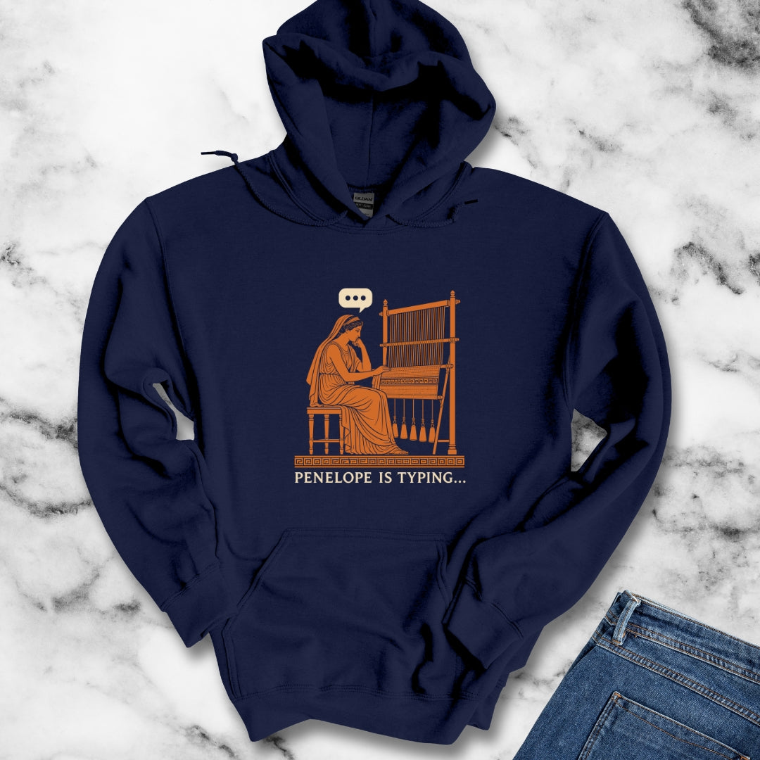 Odysseus Penelope Is Typing Red Figure Hoodie