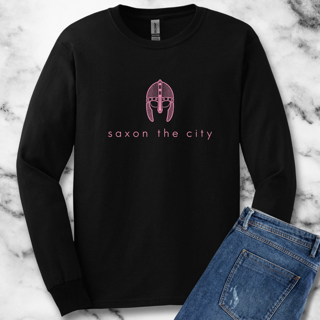 Saxon The City Logo Parody Unisex Long Sleeve Tee
