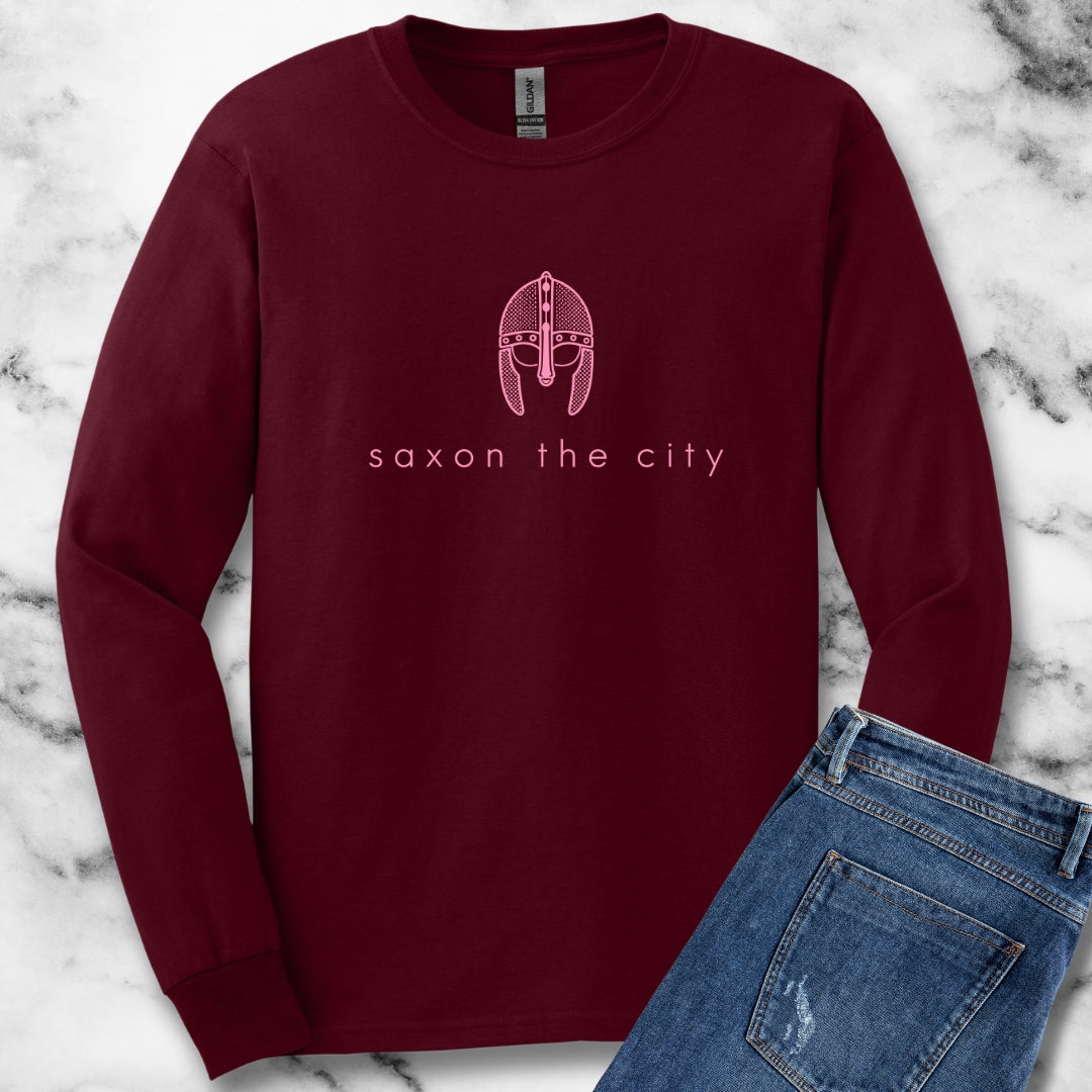 Saxon The City Logo Parody Unisex Long Sleeve Tee