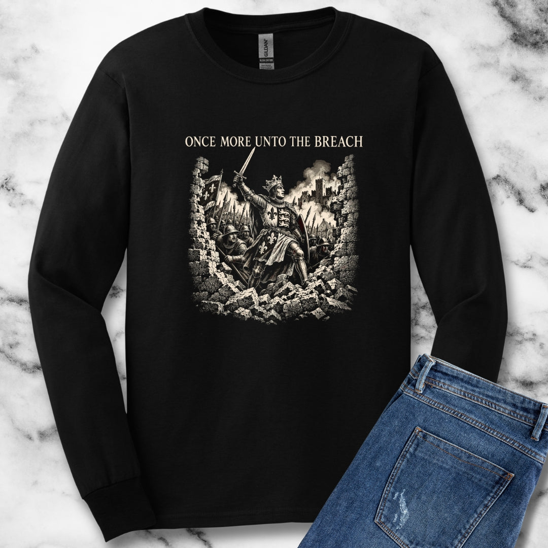 Henry V Unto The Breach Engraving Unisex Long Sleeve Tee