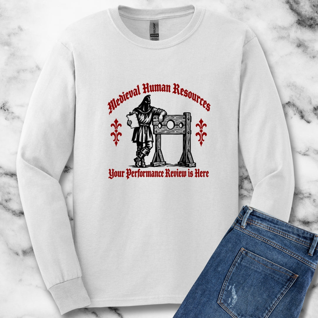 Medieval HR Performance Review Unisex Long Sleeve Tee