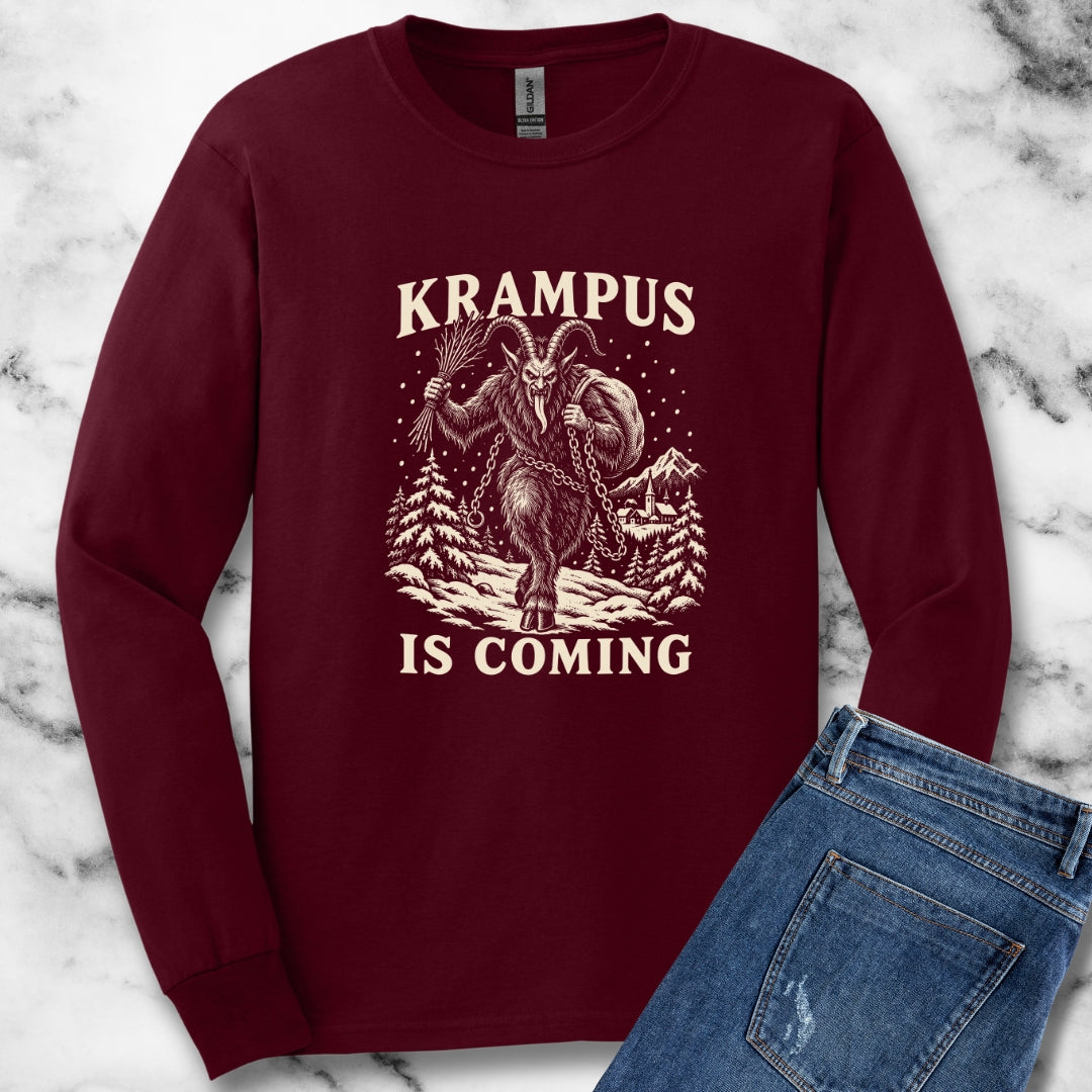 Krampus Is Coming Unisex Long Sleeve Tee