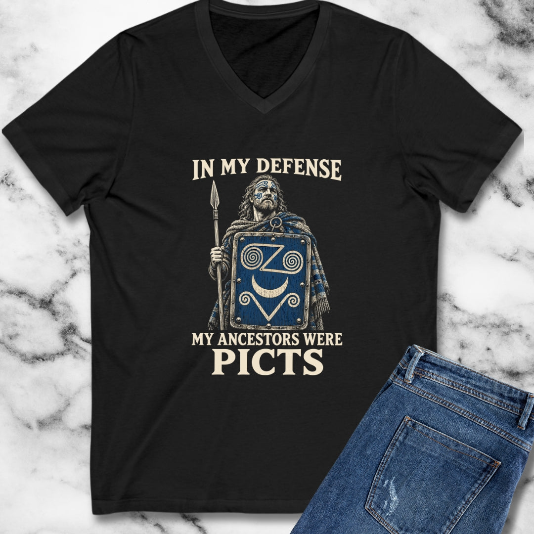 In My Defense Ancestors Were Picts V-Neck