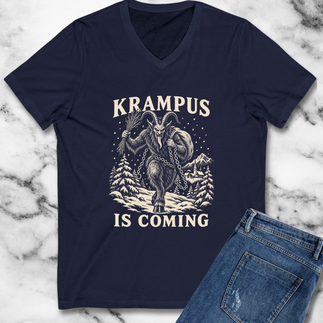 Krampus Is Coming V-Neck
