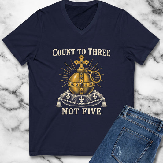 Holy Hand Grenade Count to Three V-Neck