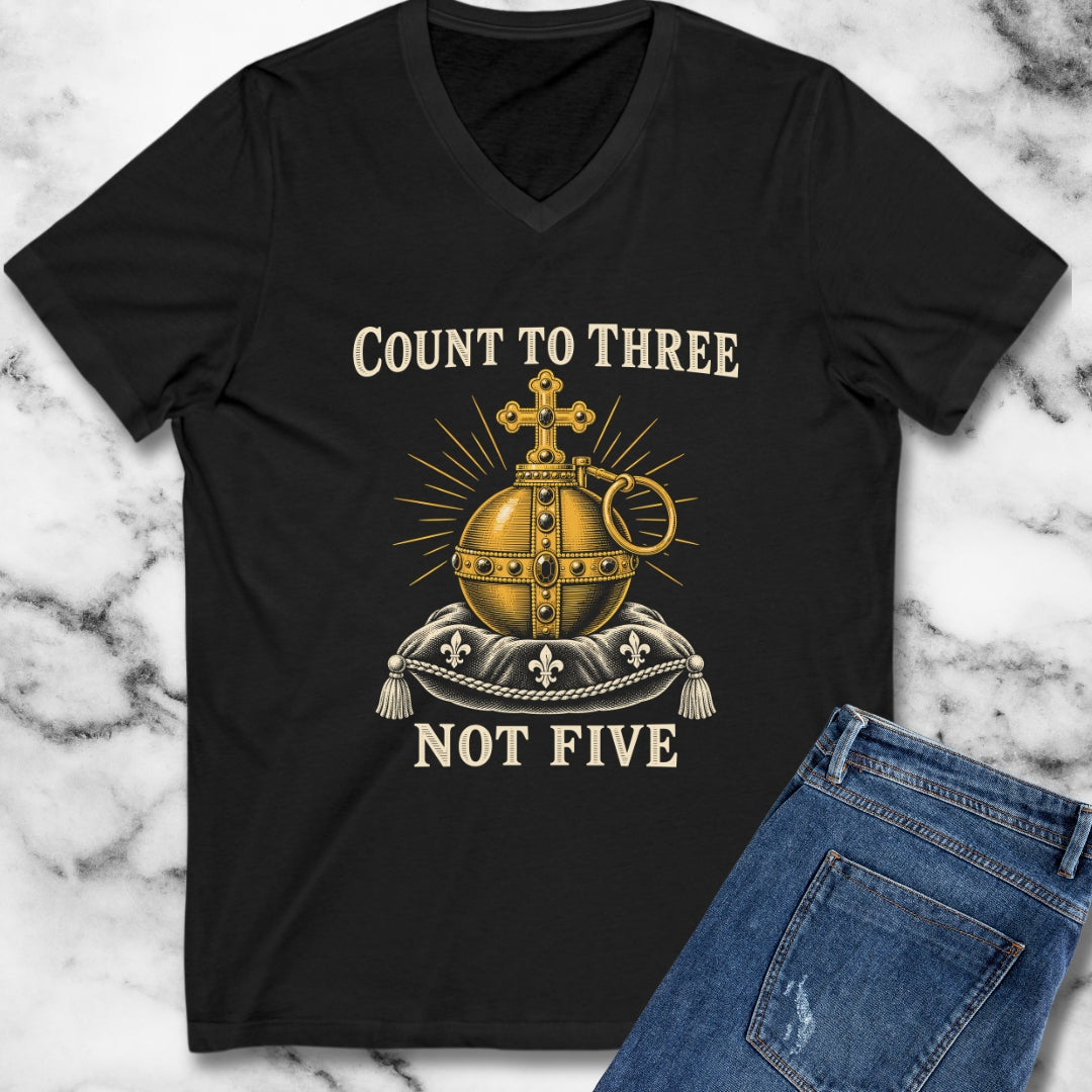 Holy Hand Grenade Count to Three V-Neck