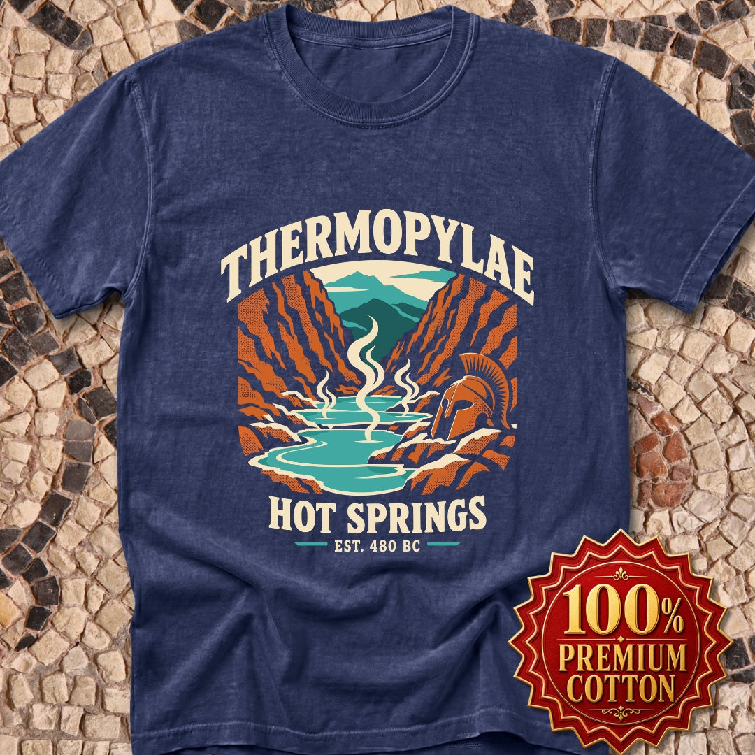 Thermopylae Hot Springs Badge Premium Tee