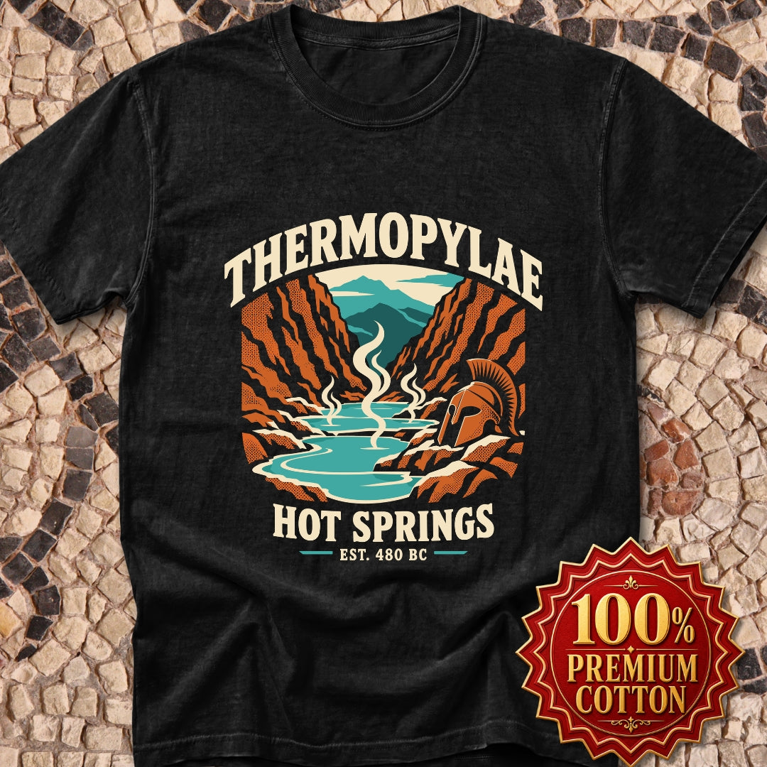 Thermopylae Hot Springs Badge Premium Tee