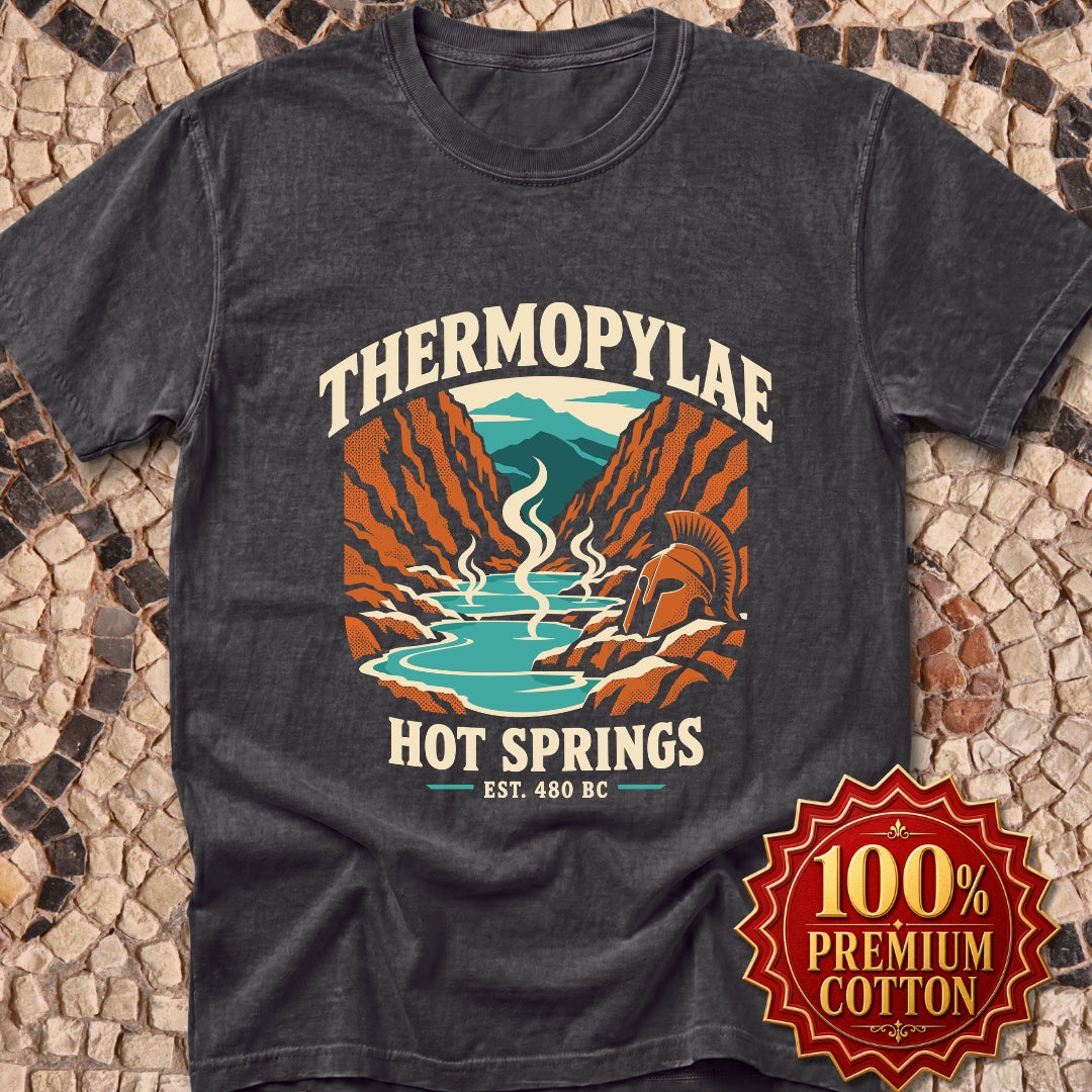 Thermopylae Hot Springs Badge Premium Tee