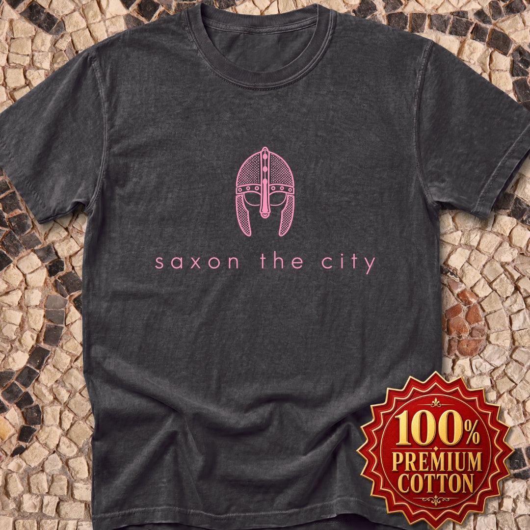 Saxon The City Logo Parody Premium Tee