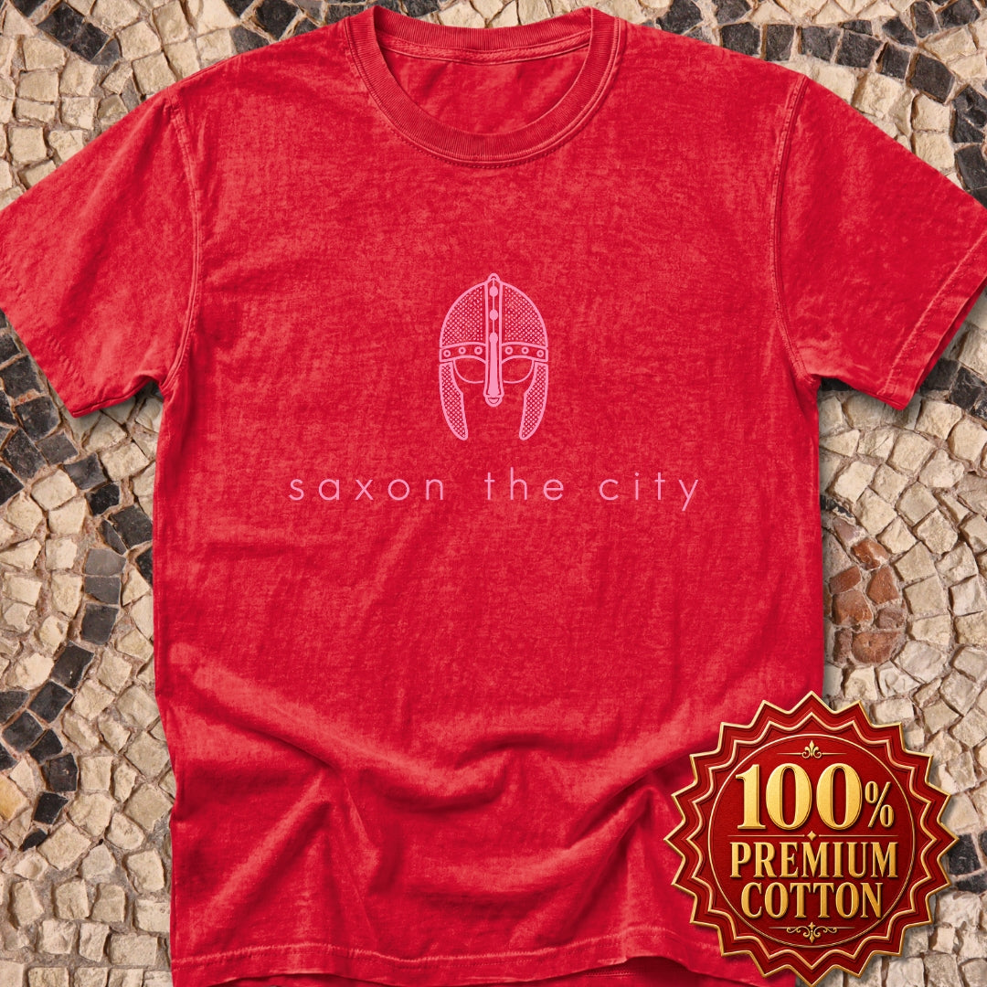 Saxon The City Logo Parody Premium Tee