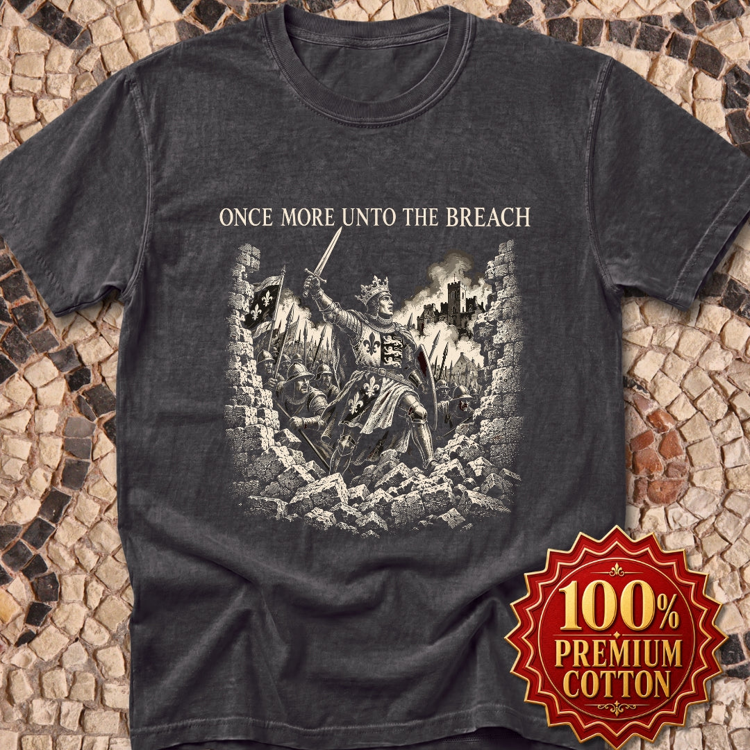 Henry V Unto The Breach Engraving Premium Tee