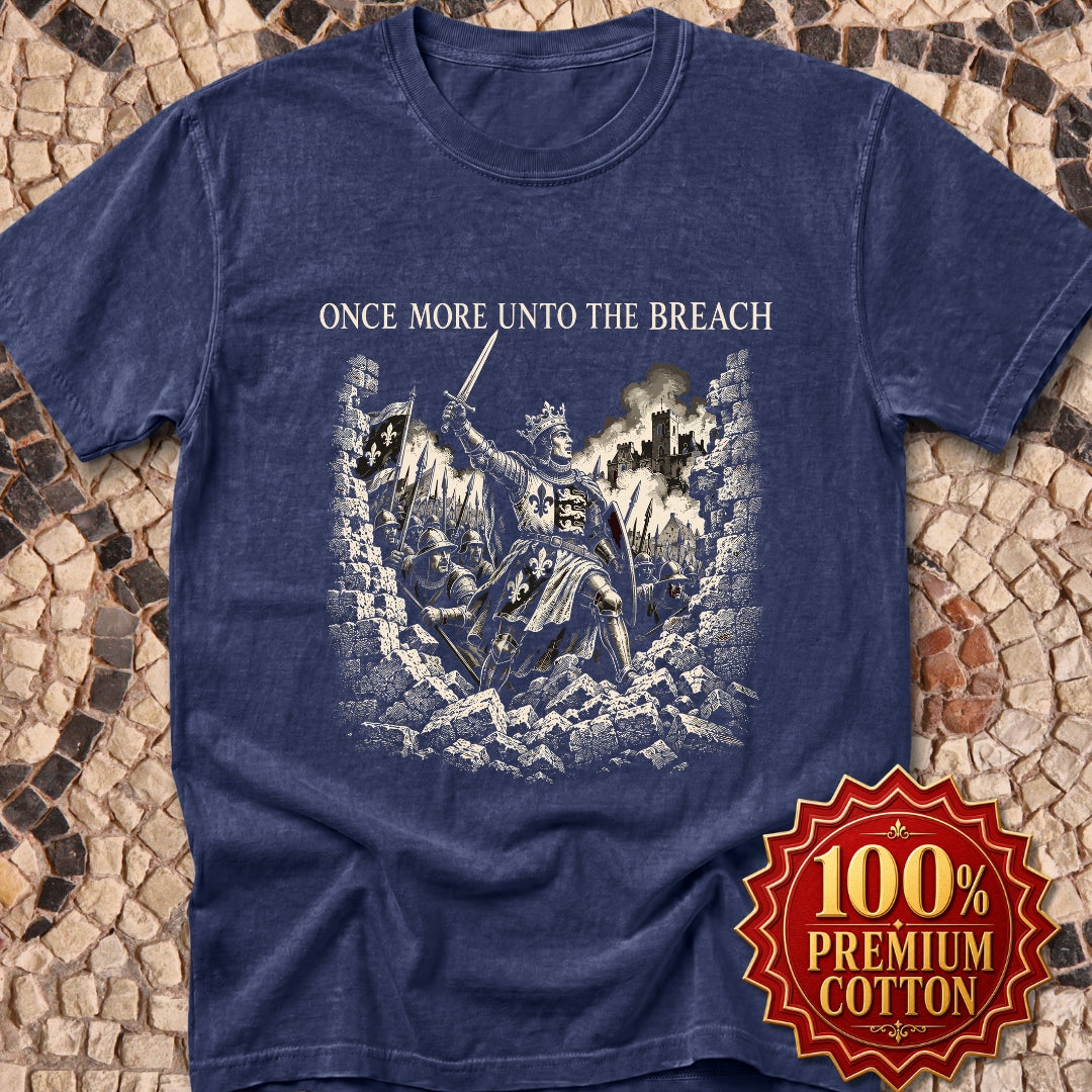 Henry V Unto The Breach Engraving Premium Tee