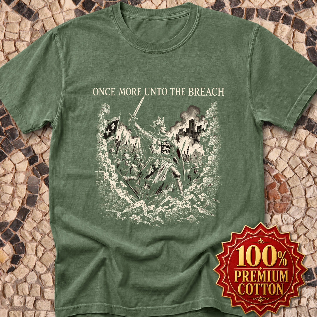 Henry V Unto The Breach Engraving Premium Tee